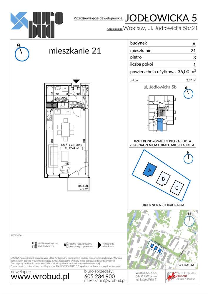 Jodłowicka 5 | mieszkanie A-21 Idealne na start! PROMOCJA!!! - Pełny obrazek: 2/7