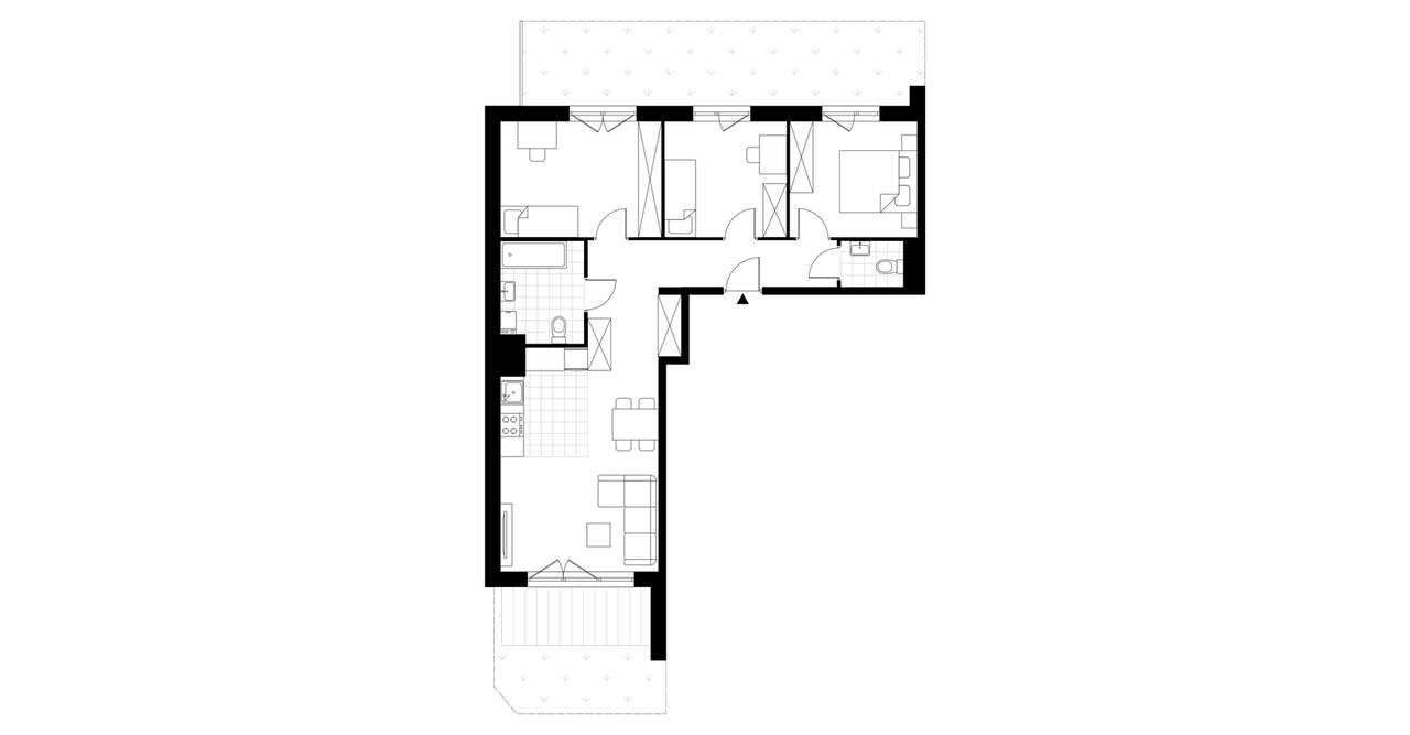 4-pokojowe mieszkanie 76m2 + 2 ogródki - Pełny obrazek: 3/8