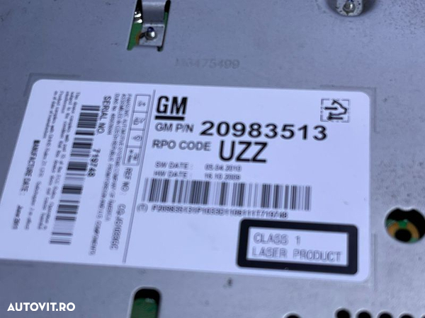 Unitate Radio CD Player Opel Insignia A 2008 - 2015 Cod 20983513 - 2