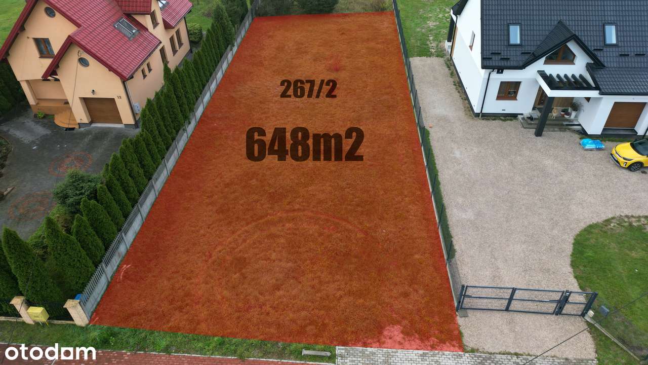 Działka budowlana 650m² ,media w drodze  - idealna na dom - Pełny obrazek: 5/5