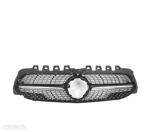 GRELHA FRONTAL PARA MERCEDES CLASSE A W177 V177 LOOK A35 DIAMOND PRETO CAMERA - 4