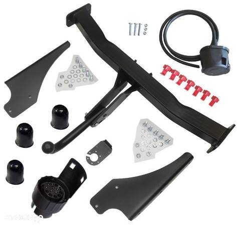 JEEP CHEROKEE KJ od 2001 do 2008 HAK HOLOWNICZY WIĄZKA +GNIAZDO 7PIN + ADAPTER 7/13P - 1