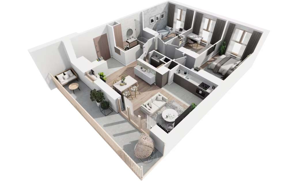 Nowoczesne mieszkanie 4-pok/ Nowy centrum Łodzi / Flow - Pełny obrazek: 5/8