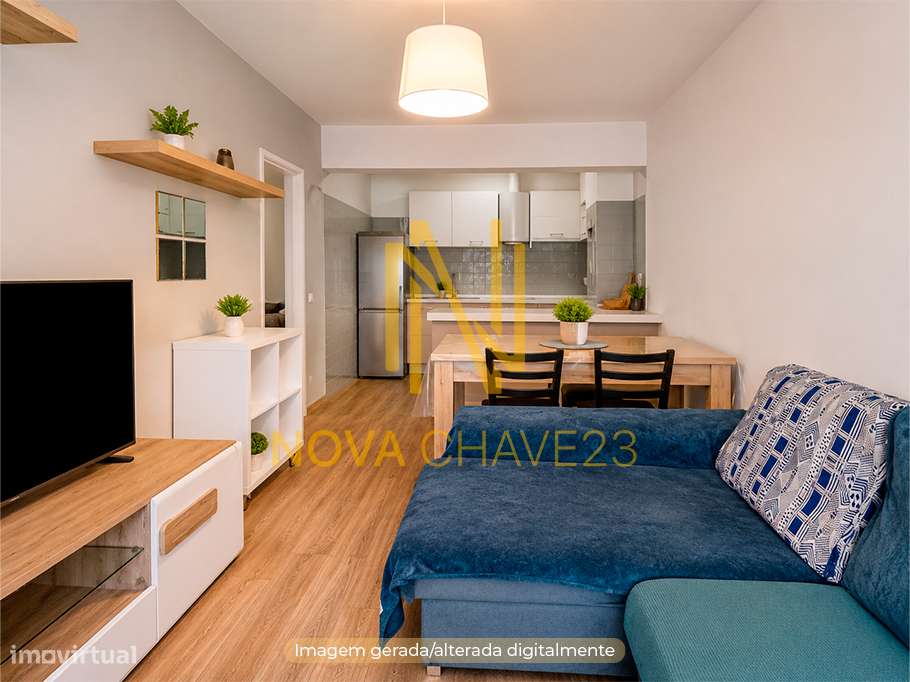 Apartamento T1 na Rinchoa – 55 m² | Cozinha e Sala em Open Space-2