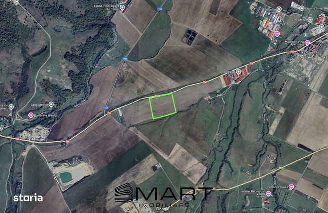 Teren 4,7ha, deschidere 200ml, Rasnov la DN73-1