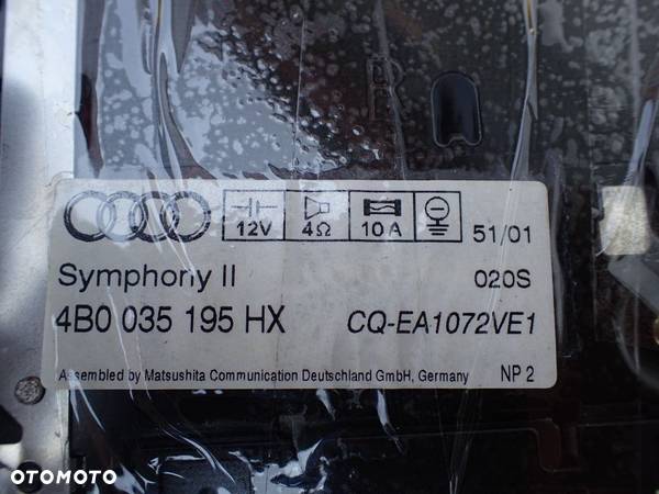 RADIO SYMPHONY II 2DIN AUDI A6 C5 4B0035195HX KOD - 3