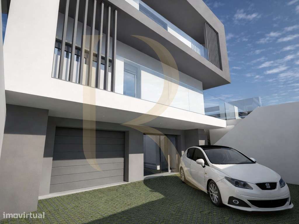 Moradia Geminada T3+1 nova com piscina e garagem no Pinhal do General-3