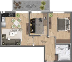 Apartament 3 camere pentru tine si familia ta! 65 964 Euro + TVA