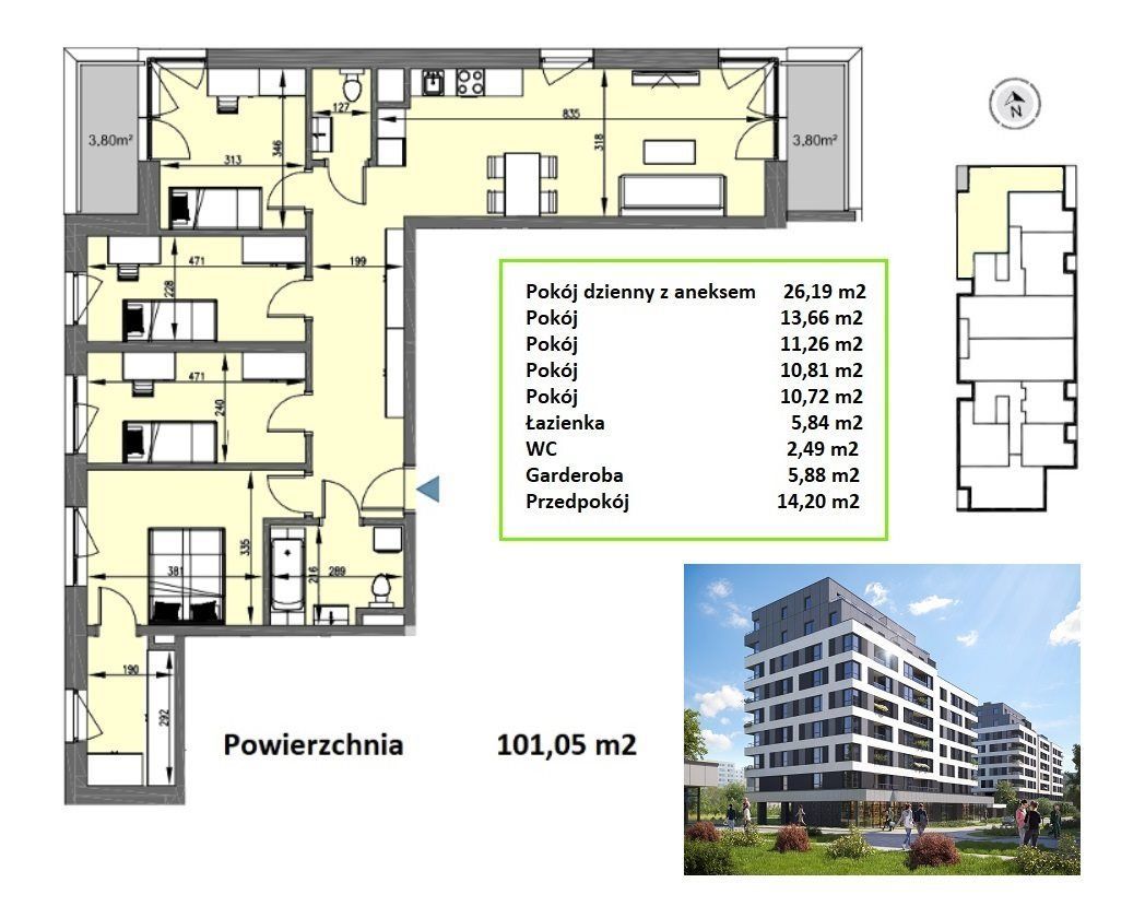 5pok 101m2 2xbalkon|garderoba|Mistrzejowice|0%