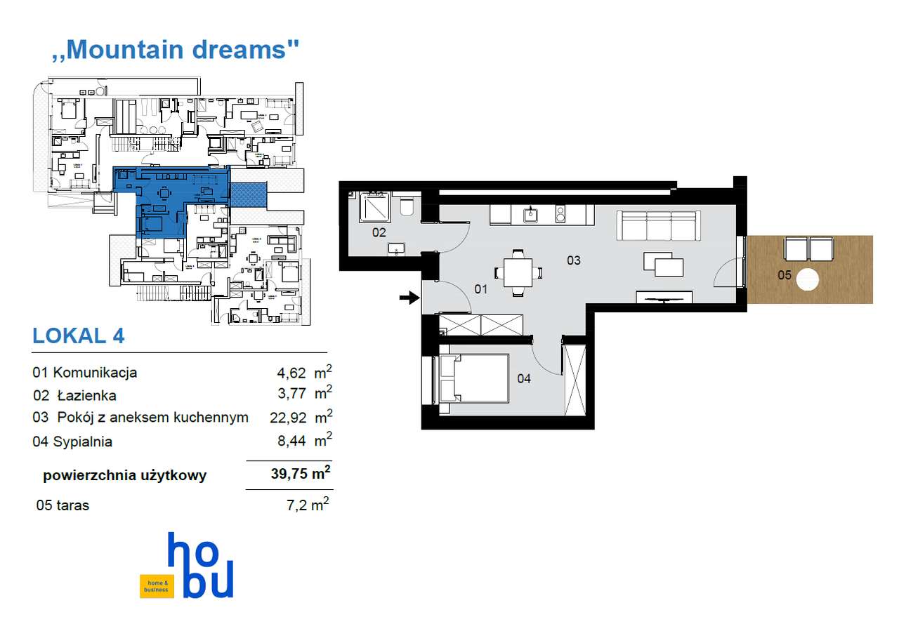 Mountain Dreams Apartament nr 4 OSTATNIE WOLNE APARTAMENTY! - Pełny obrazek: 4/8