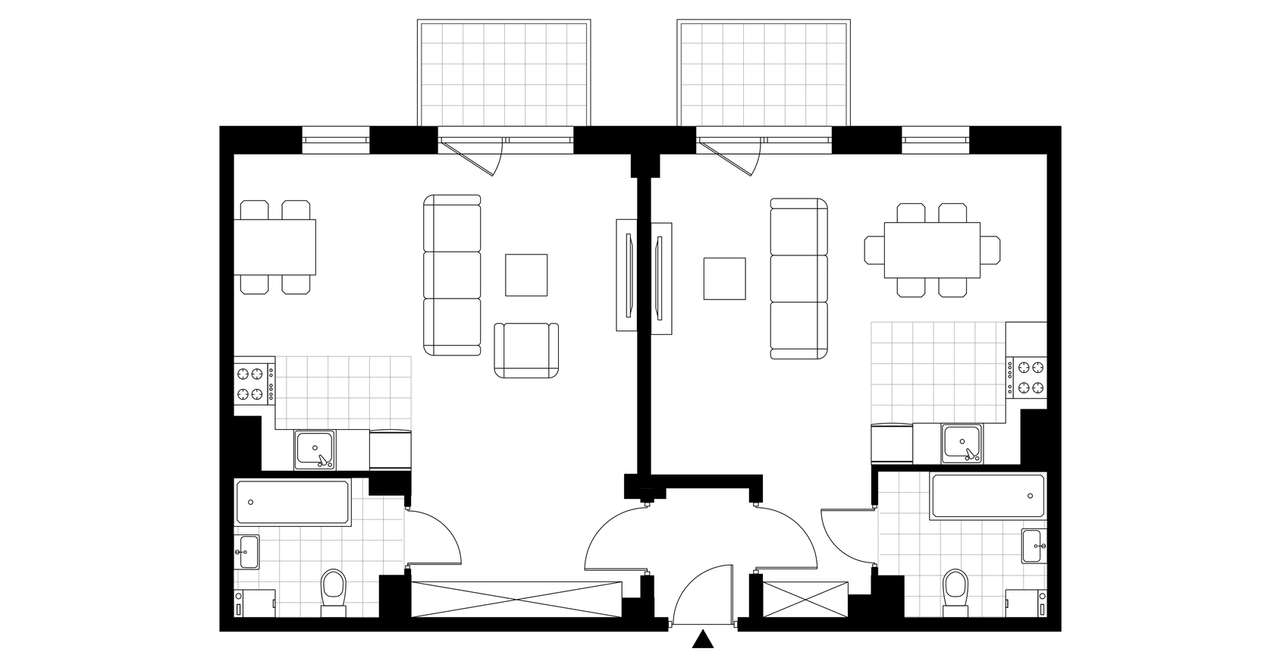 2-pokojowe mieszkanie 73m2 + 2 balkony - Pełny obrazek: 4/9