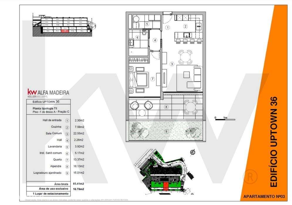 Apartamento Tipologia T1 c/jardim |Santa Luzia | Funchal | Madeira Isl - Grande imagem: 2/21