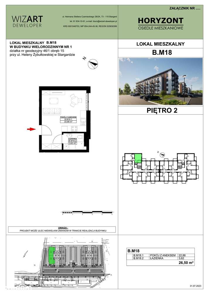 Osiedle Horyzont | etap 1 | mieszkanie B_M18 - Pełny obrazek: 2/9