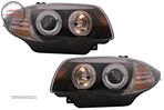 Faruri Angel Eyes BMW Seria 1 E81 E82 E87 E88 (2004-2011) Negru- livrare gratuita - 7