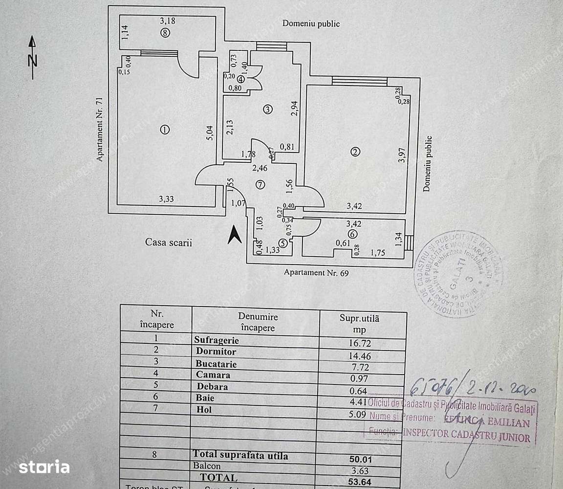 Apartament de vânzare, 2 camere decomandat, Mazepa 2, Galați.-8