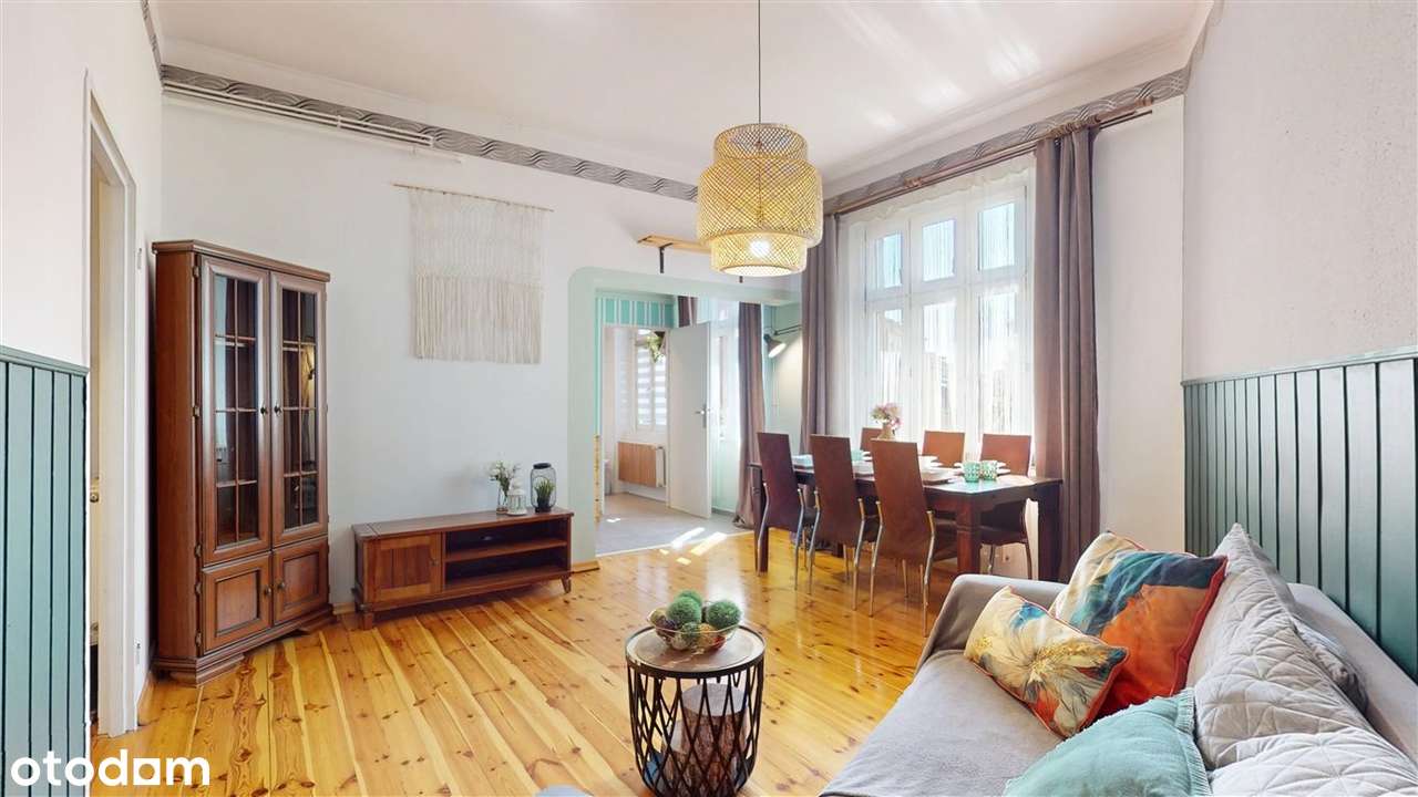 Klimatyczne mieszkanie 66 m² 2 pokoje + garderoba - Pełny obrazek: 1/12