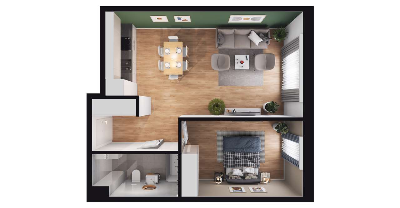 Moderato I​I​I | mieszkanie 2-pok. | C25 - Pełny obrazek: 3/9