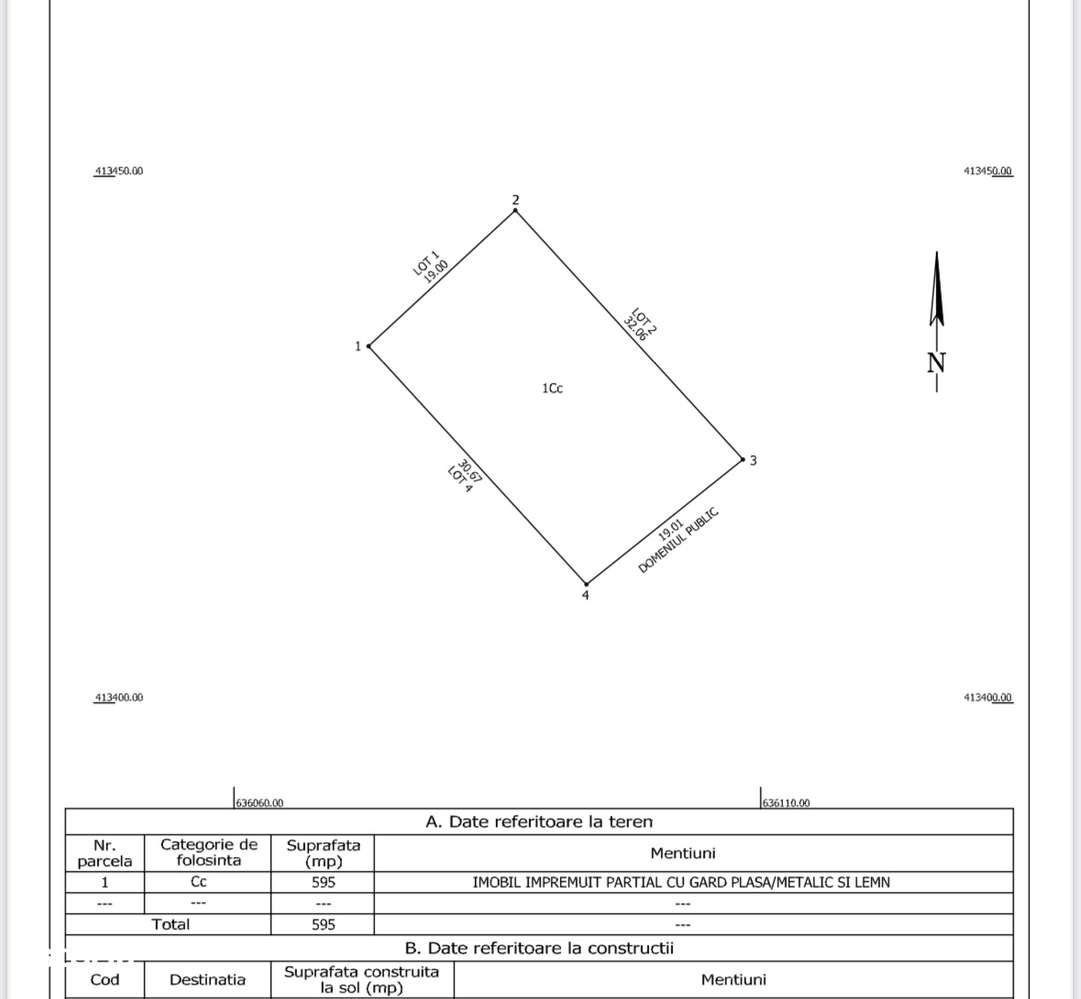 Teren Vernesti 595 mp - Imagine principală: 1/2