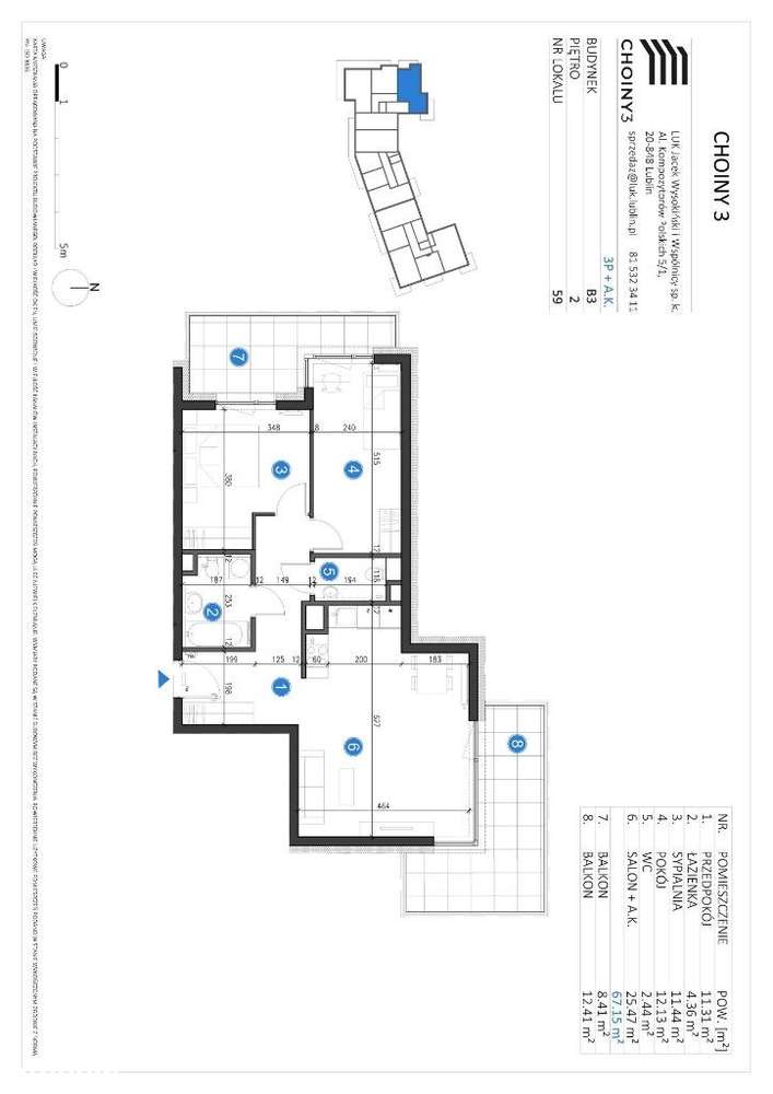B3 Mieszkanie nr 59 - Pełny obrazek: 3/8