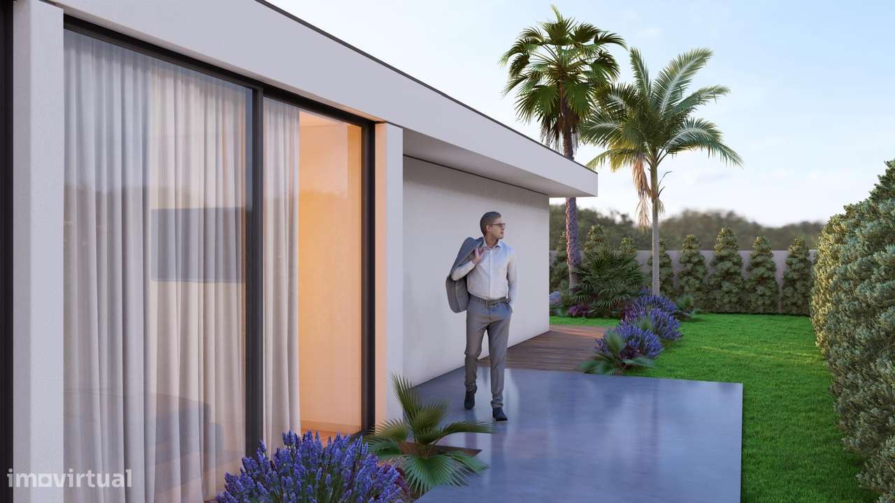 Moradia térrea  nova T3 de 4 frentes arquitetura moderna-8