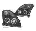 FARÓIS ANGEL EYES CCFL PARA SUZUKI SWIFT 05-10 FUNDO PRETO - 2