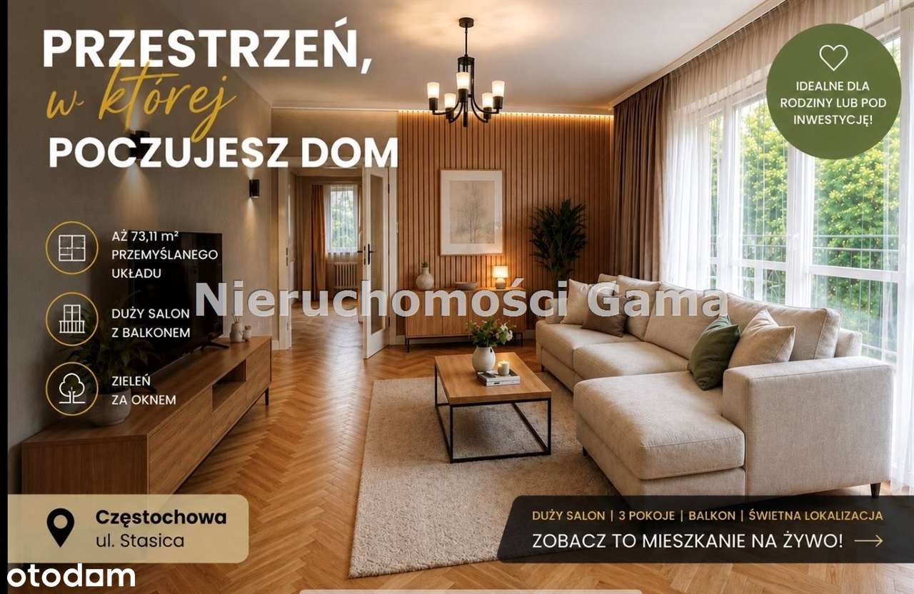 Mieszkanie na sprzedaż, Częstochowa, 3 pokoje