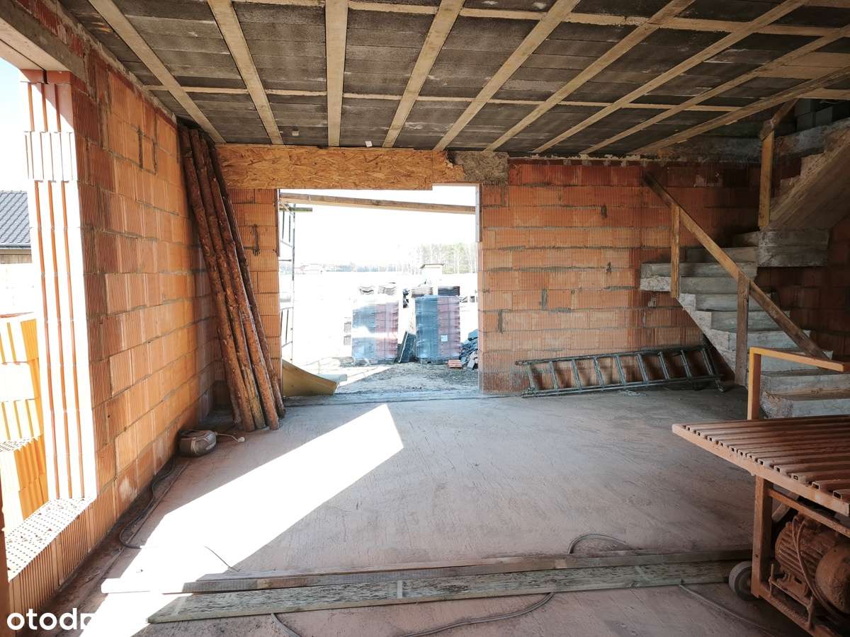 Dom w trakcie budowy w sąsiedztwie lasów i Jeziora Ślesińskiego-11