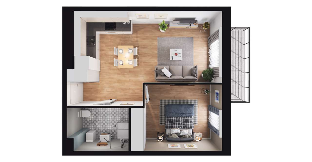 Osiedle Tkacka | mieszkanie 2-pok. | I-69 - Pełny obrazek: 3/9