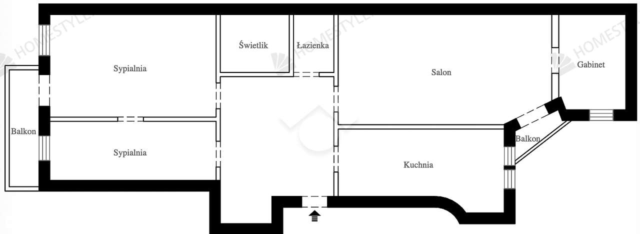 Dwustronne wysokie mieszkanie z oryginalnymi detalami-11