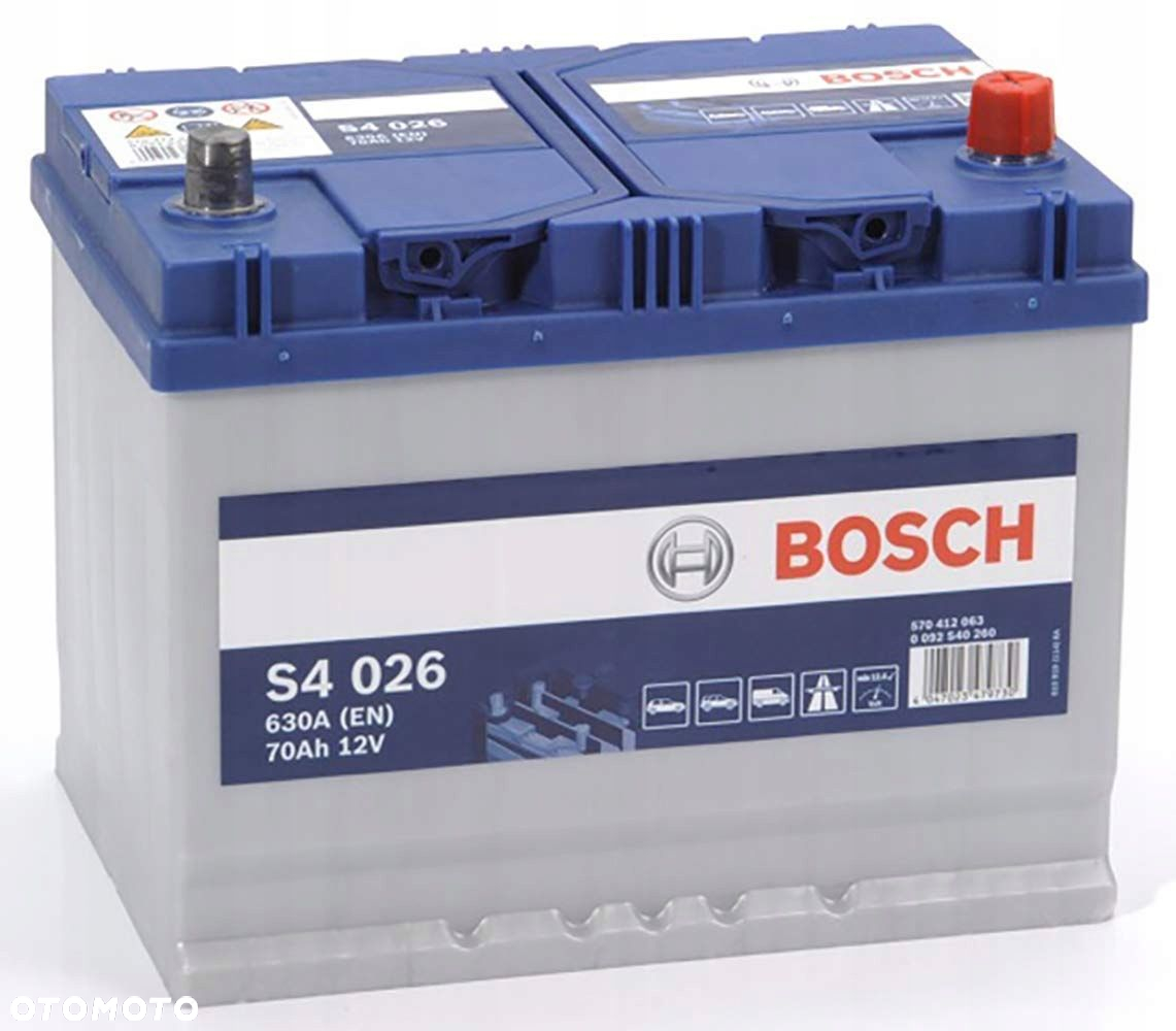 AKUMULATOR BOSCH S4 70Ah 630A P+ Bosch 0 092 S40 260 MOŻLIWY DOWÓZ MONTAŻ - 7