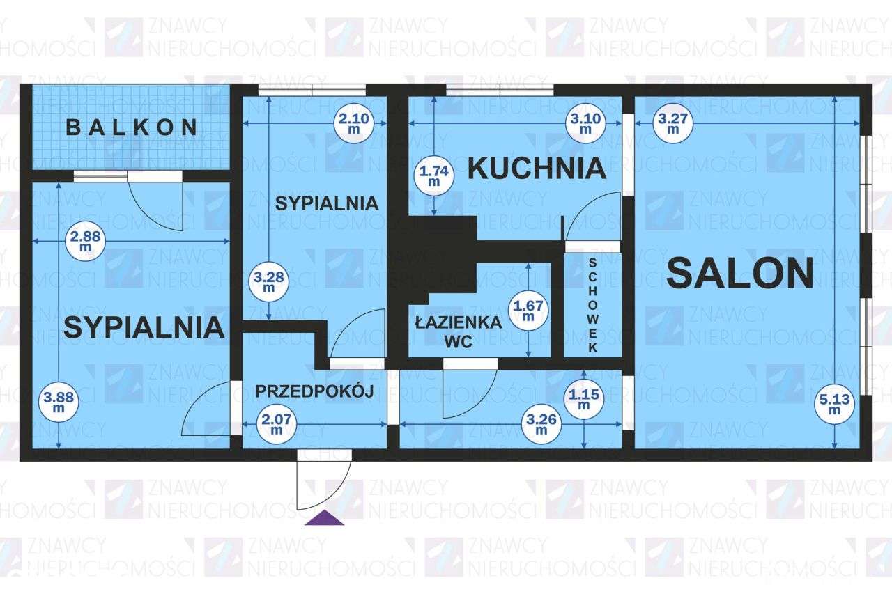 3 pok. po remoncie, Balkon, wyposażenie w cenie-14