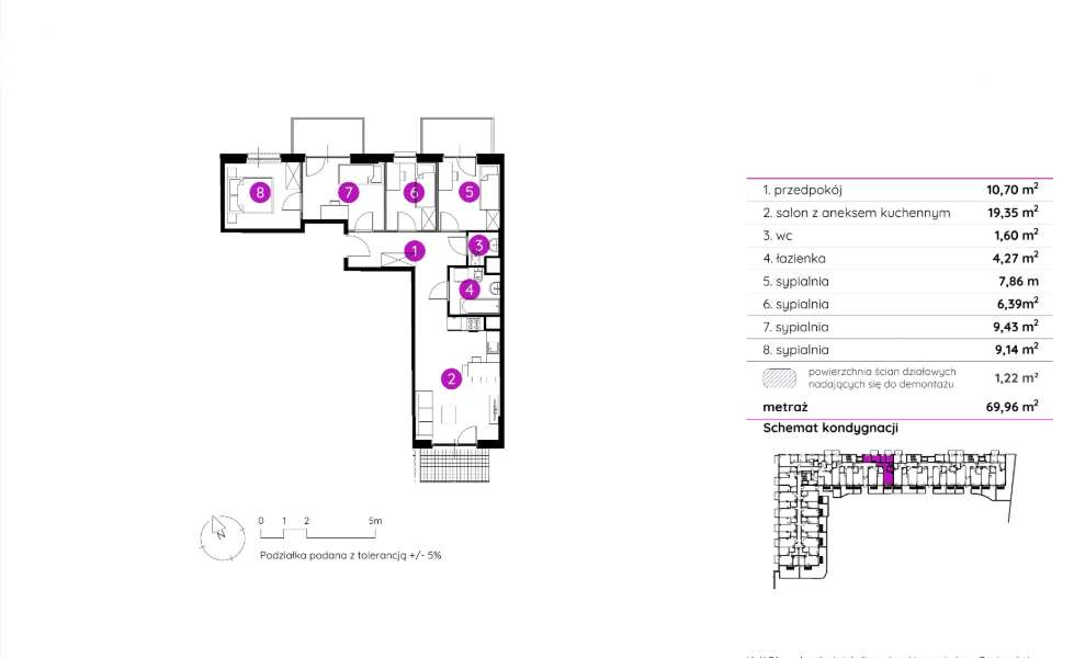 5pok. | 2 balkony + OGRÓDEK z tarasem | MP w Hali |Tramwaj/Sklep 3min - Pełny obrazek: 2/14