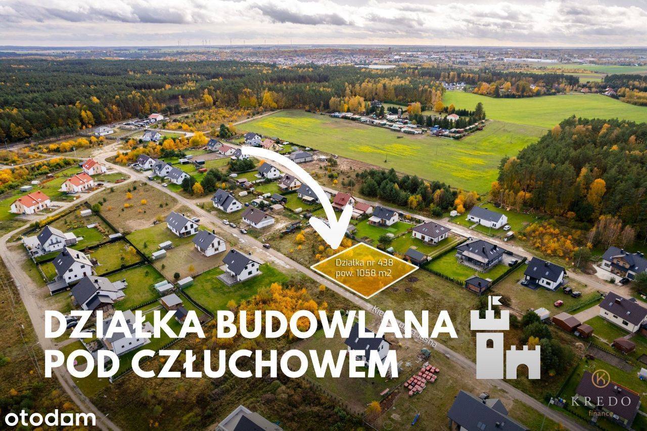 Działka budowlana w Kiełpinie pod Człuchowem