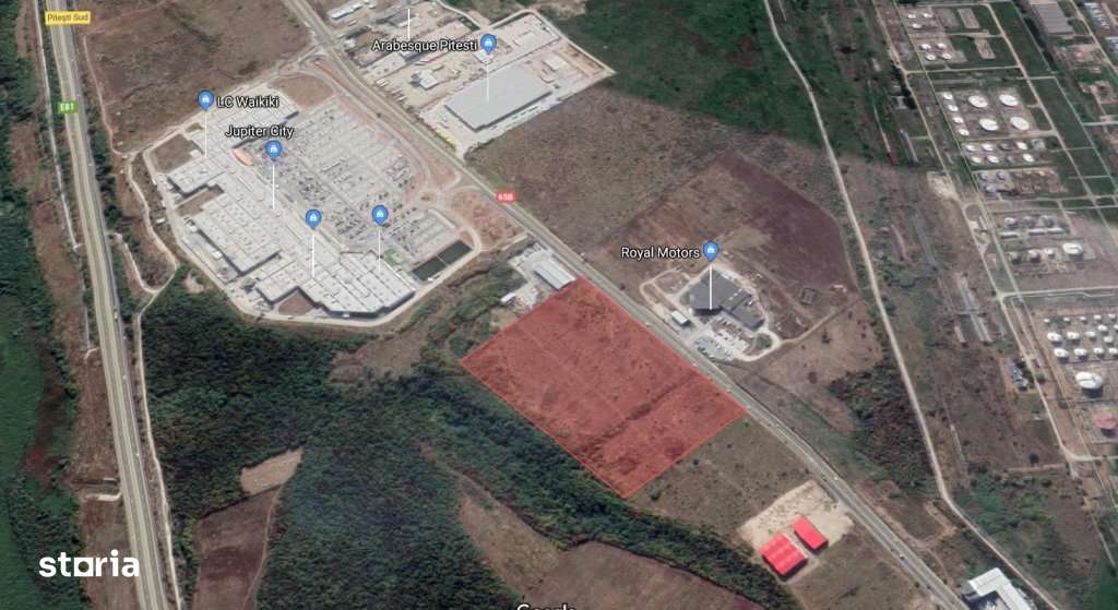 Teren in zona comerciala | Vama Pitesti |  S: 50.000 mp | Deschidere 2 - Imagine principală: 4/4
