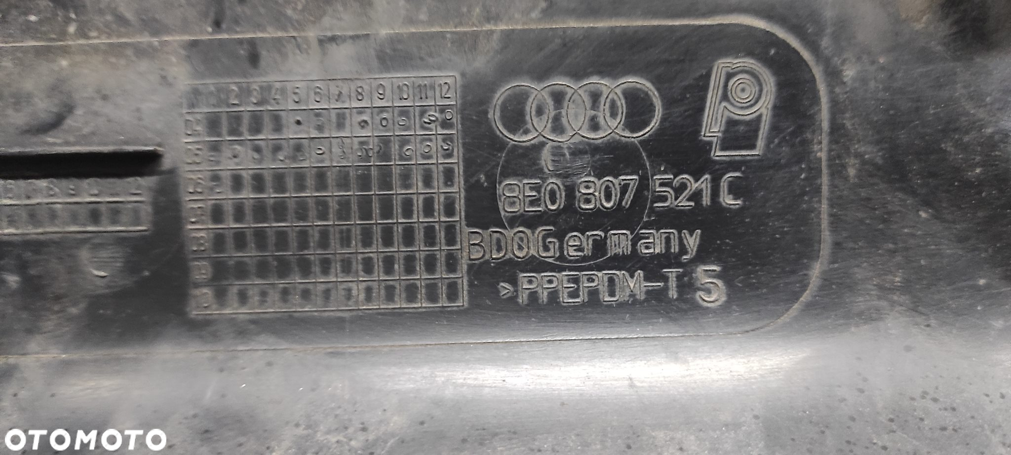 DOKŁADKA ZDERZAKA TYŁ AUDI A4 B7 8E0807521C - 5