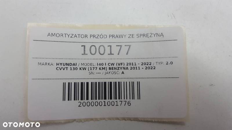 AMORTYZATOR PRZÓD PRAWY HYUNDAI I40 2.0 GDI 2011 - 4