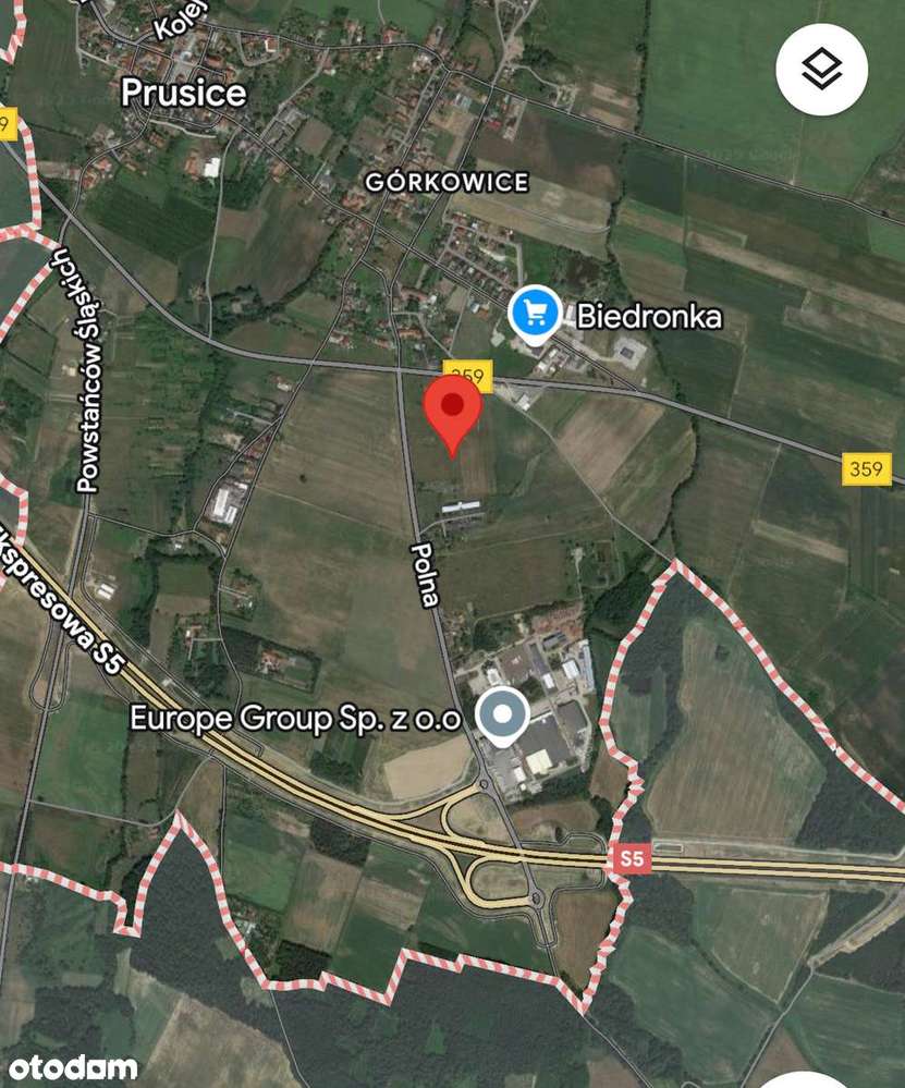 Działka przemysłowa Prusice  z pozwoleniem na budowę Hali - Pełny obrazek: 2/3