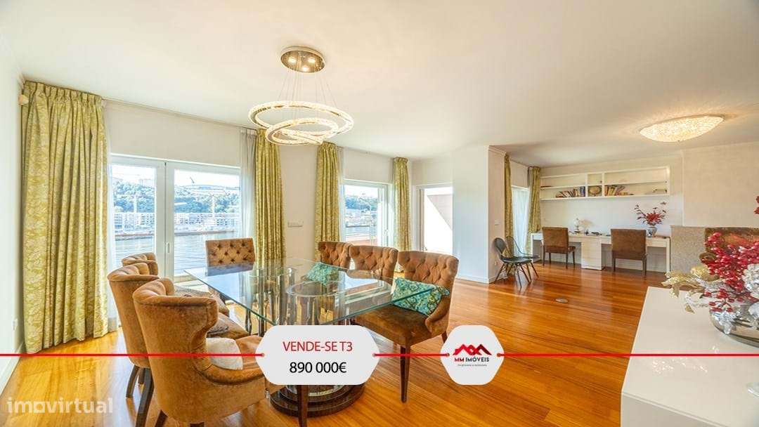 Apartamento T3 Luxo Vista Rio Lordelo Ouro Terraco 3 Lugares