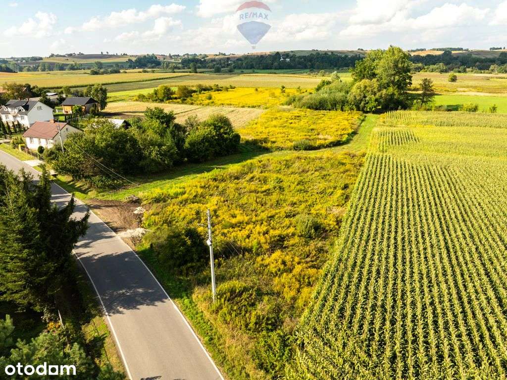 Płaska, prostokątna działka 33 km do Krakowa-14