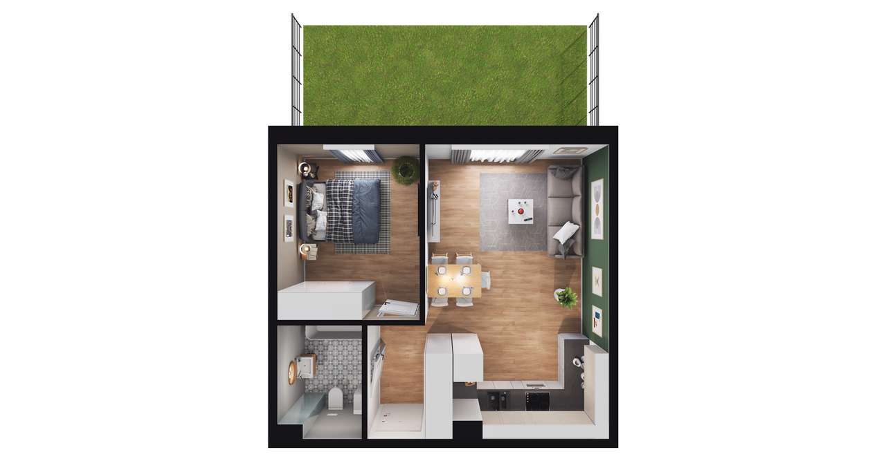 Skandinavia | mieszkanie 2-pok. | A.0.8 - Pełny obrazek: 2/8