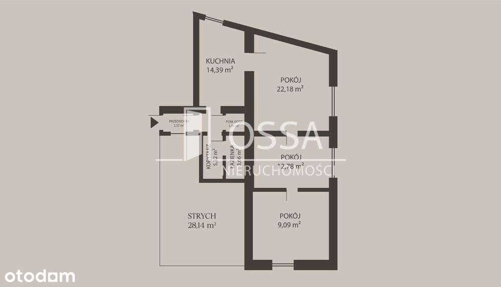 3 pokoje w centrum Inowrocławia + strych - 98,38 m-1