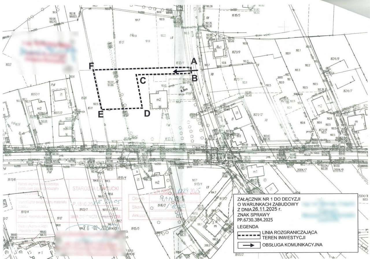 Działka z Warunkami Zabudowy (WZ) przy drodze asfaltowej / ul. Polna-7