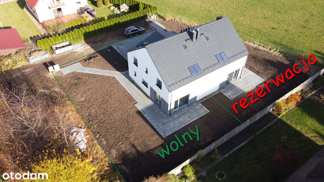 Dom z garażem, 4 sypialnie, pompa ciepła+kominek, strych-0