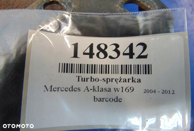 MERCEDES A-KLASA W169 TURBO-SPREZARKA 2.0CDI A6400901380 - 6