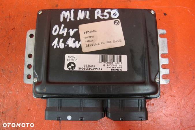 MINI ONE COOPER R50 R52 R53 W10B16A 1.6 16V STEROWNIK KOMPUTER SILNIKA - 1