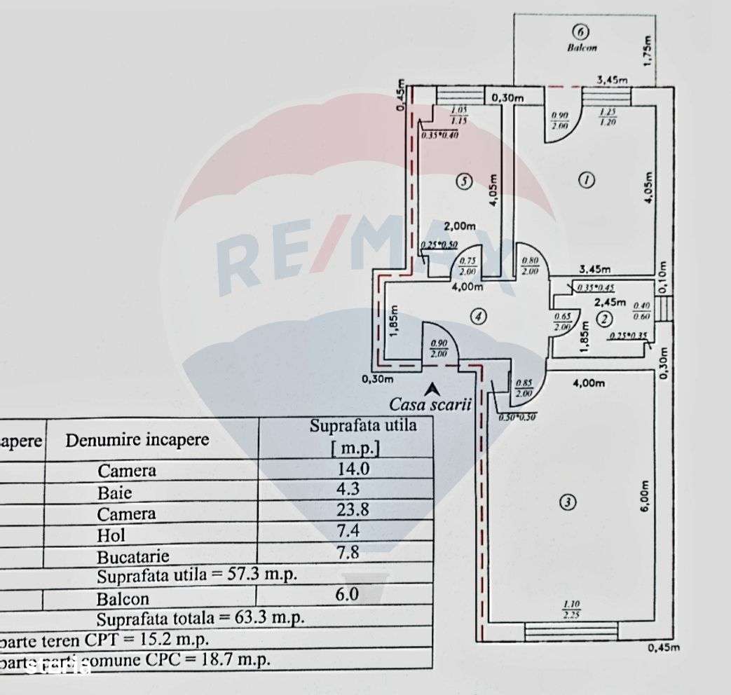 Apartament cu 2 camere de vânzare în zona 1 Mai-12