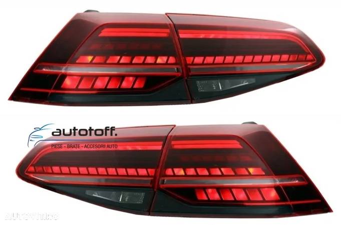 Difuzor bara spate si Stopuri LED VW Golf 7 Facelift (2017+) GTI Design - 5