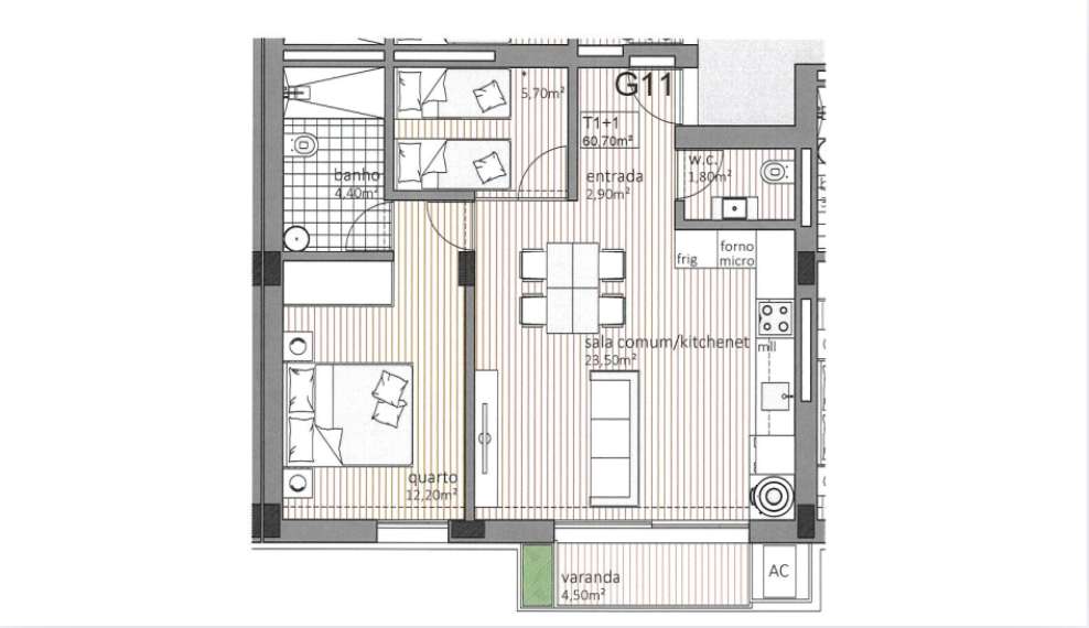 Apartamento T1+1, Próximo ao complexo Universitário, Paranhos-10