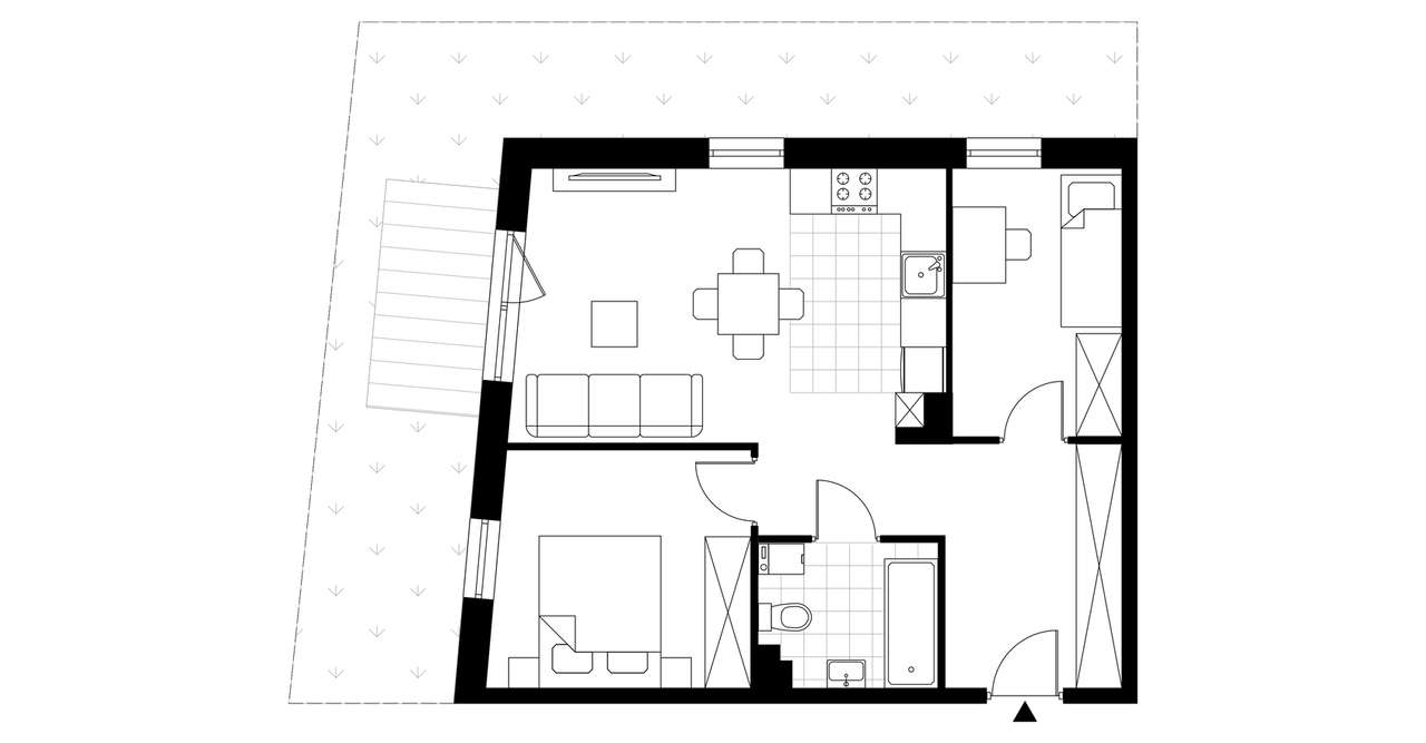 3-pokojowe mieszkanie 52m2 + ogródek - Pełny obrazek: 3/8
