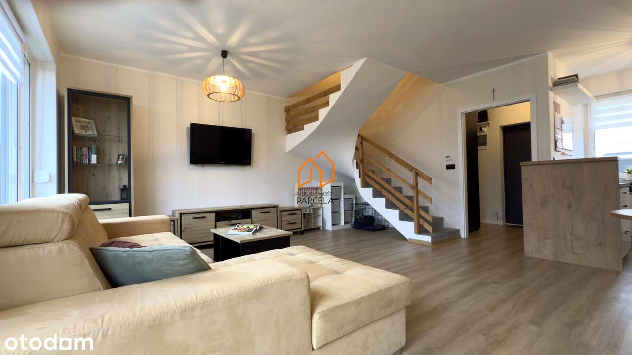 Mieszkanie dwupoziomowe z ogródkiem w Dominowie.-0